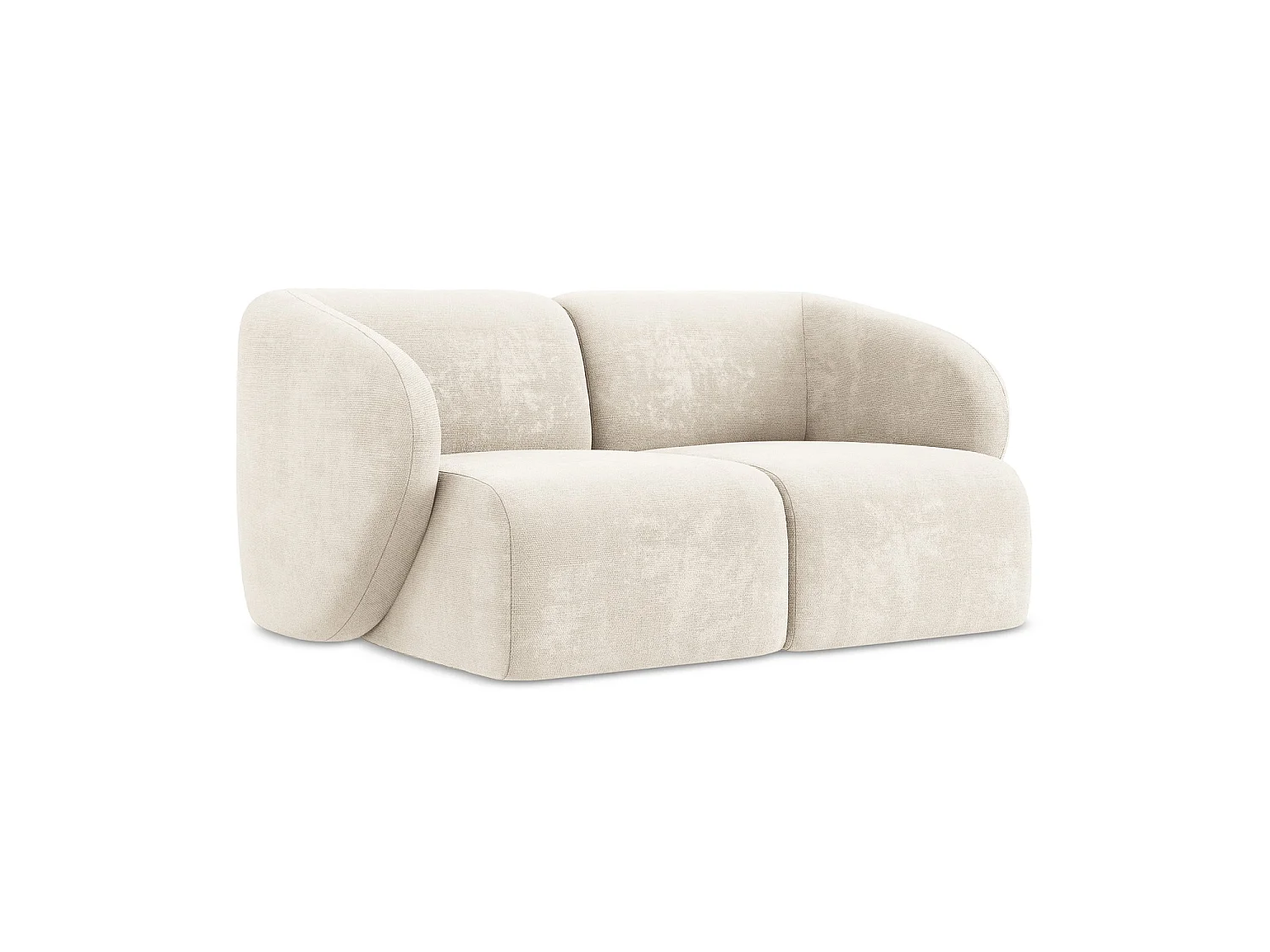 2-Sitzer Sofa - - Chenille - Hell beige - CERVO