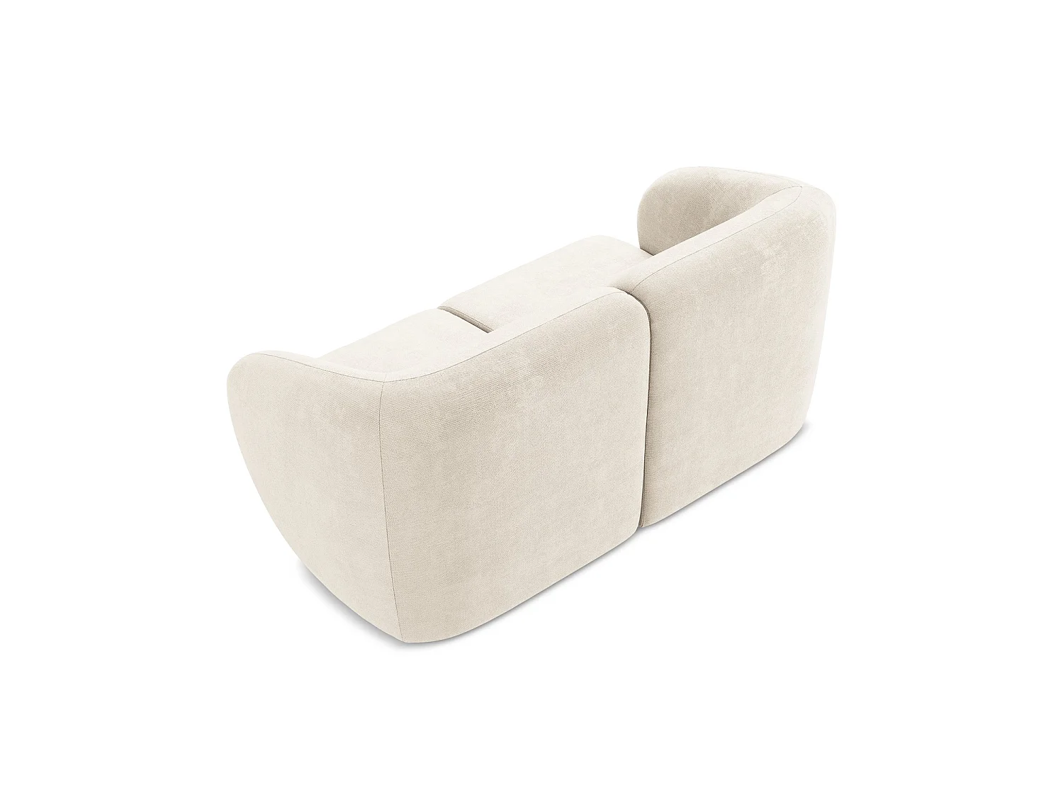 2-Sitzer Sofa - - Chenille - Hell beige - CERVO