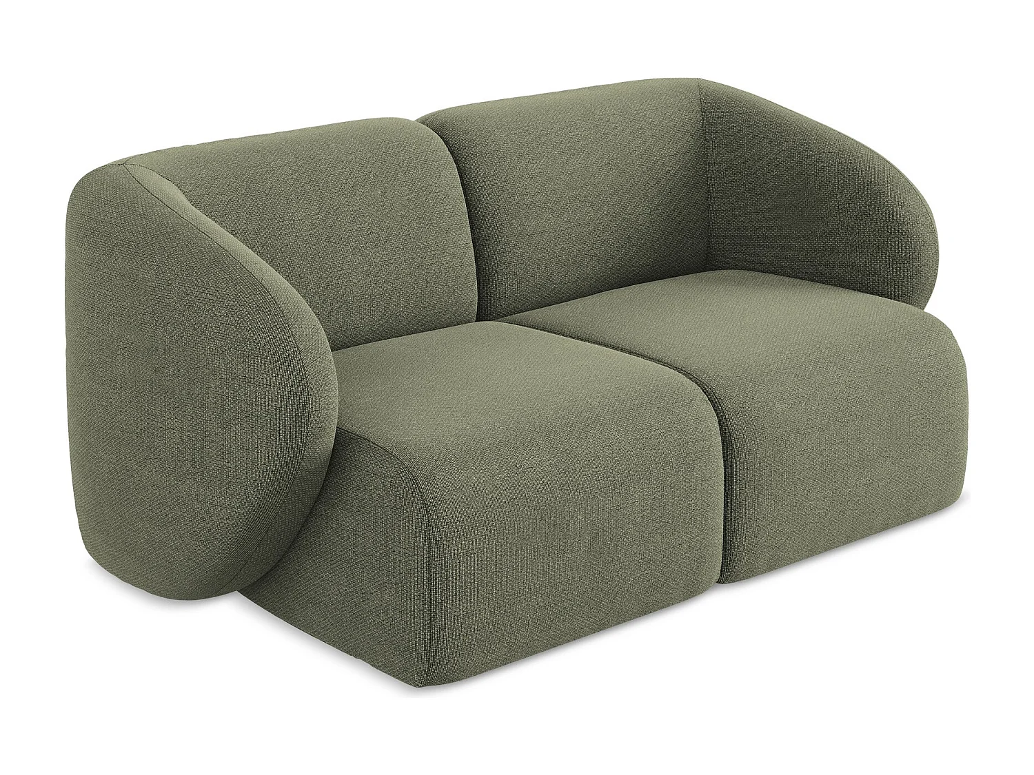 2-Sitzer Sofa - - Bouclé - Olive - LANI