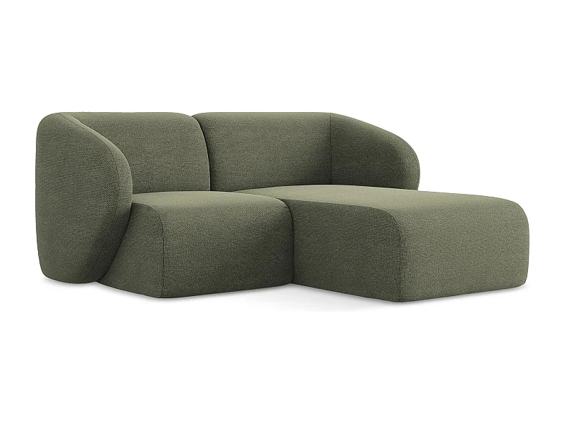 2,5-Sitzer Modulares Ecksofa - Ecke Rechts - Bouclé - Olive - LANI