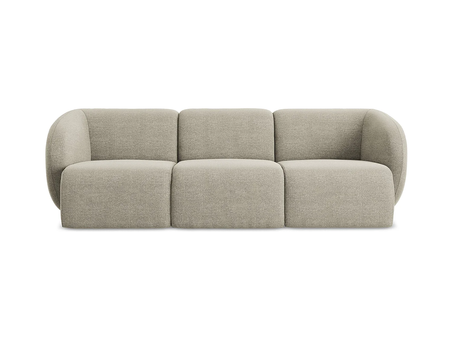 3-osobowa kanapa modułowa - z tkaniny bouclé - kreci - LANI