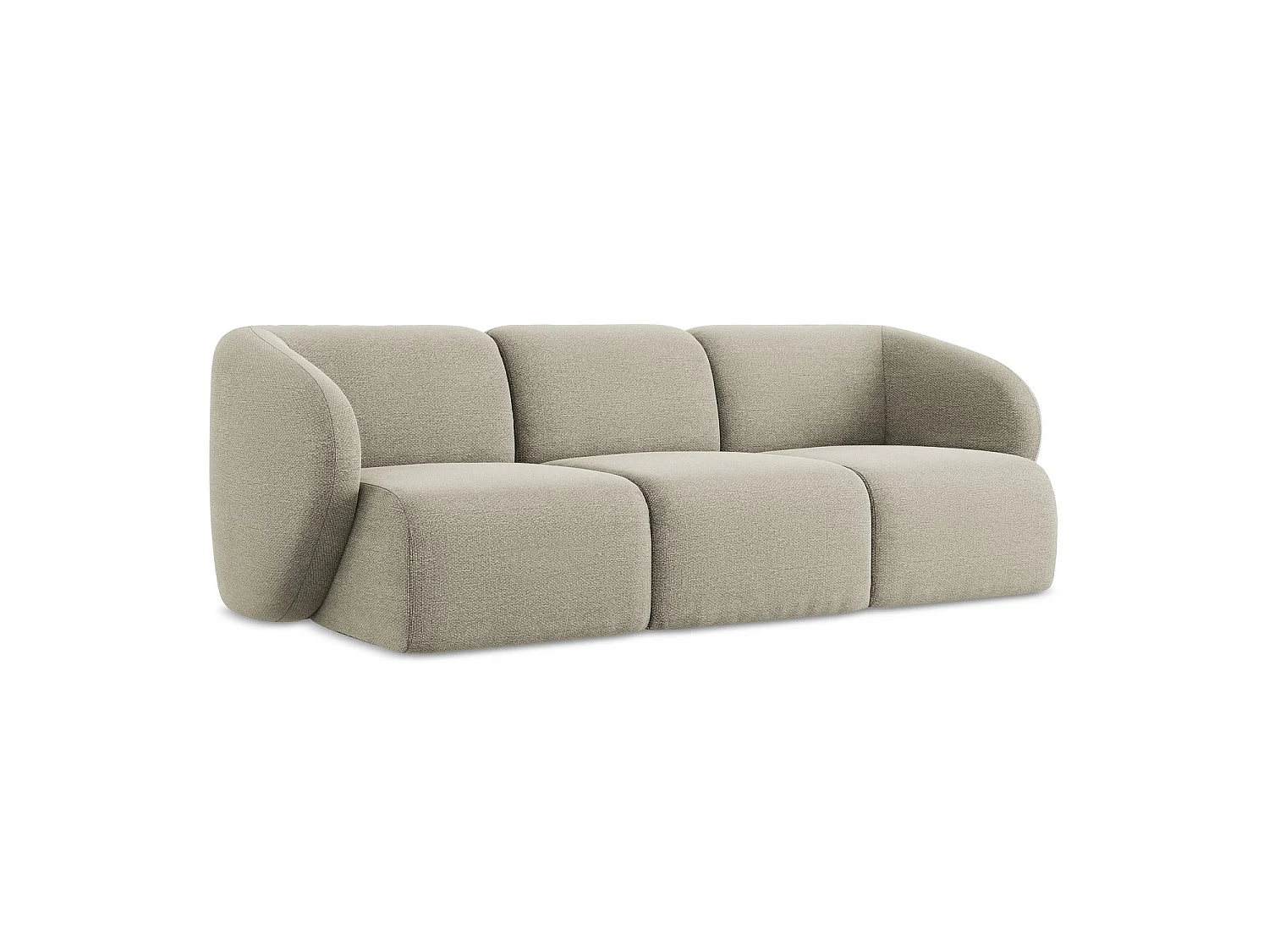 Modulares 3-Sitzer Sofa - - Bouclé - Taupe - CERVO