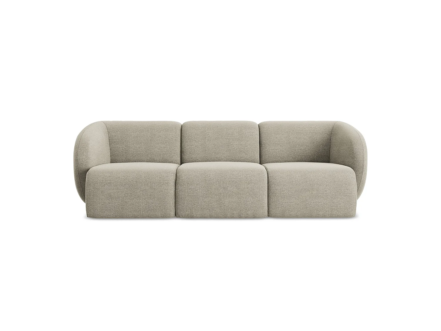 Modulares 3-Sitzer Sofa - - Bouclé - Taupe - CERVO