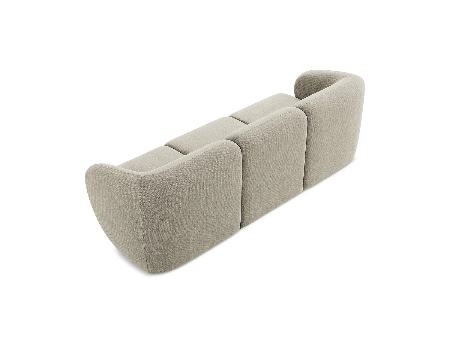 Modulares 3-Sitzer Sofa - - Bouclé - Taupe - CERVO