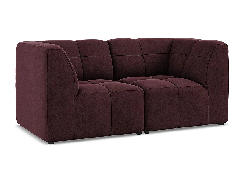 2-Sitzer Sofa - - Samt - Burgund - ALOHA