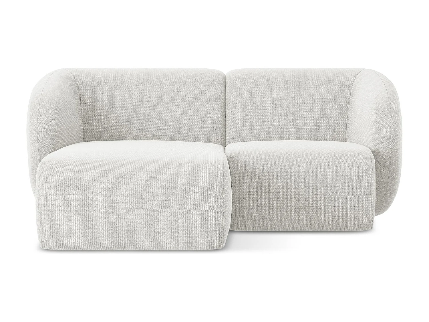 Modulaire hoekbank links van wit bouclé - LANI