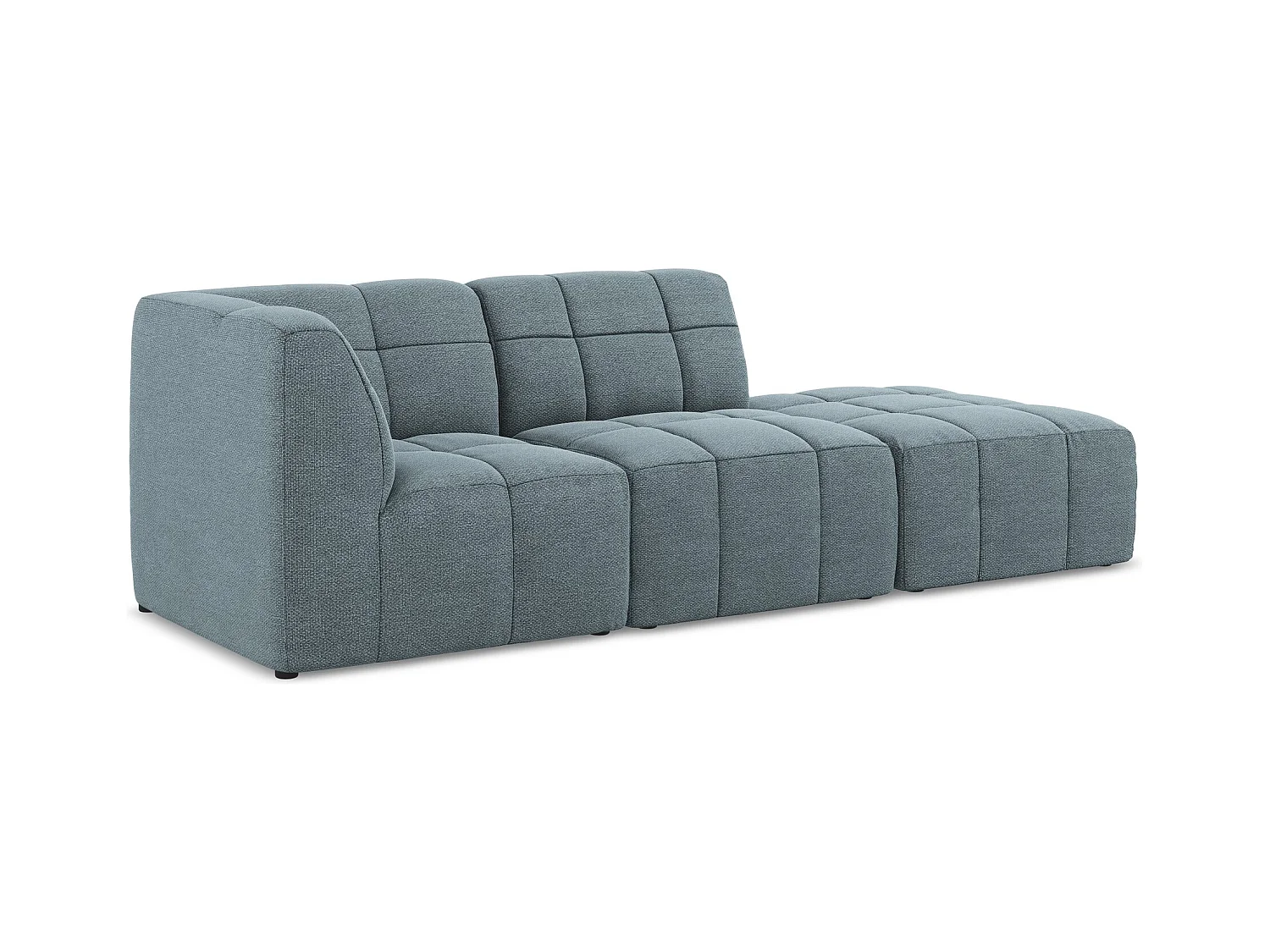 Modulaire hoekbank rechts van jeans bouclé - ALOHA