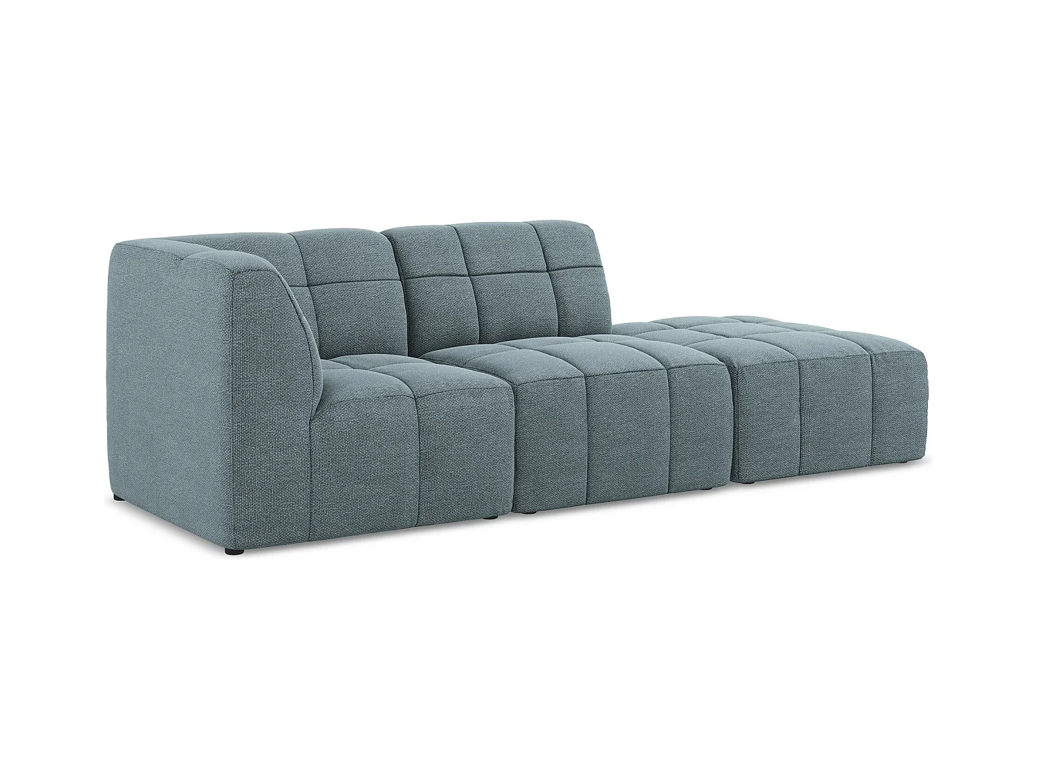 3-Sitzer Modulares Ecksofa - Ecke Rechts - Bouclé - Jeans - ALOHA
