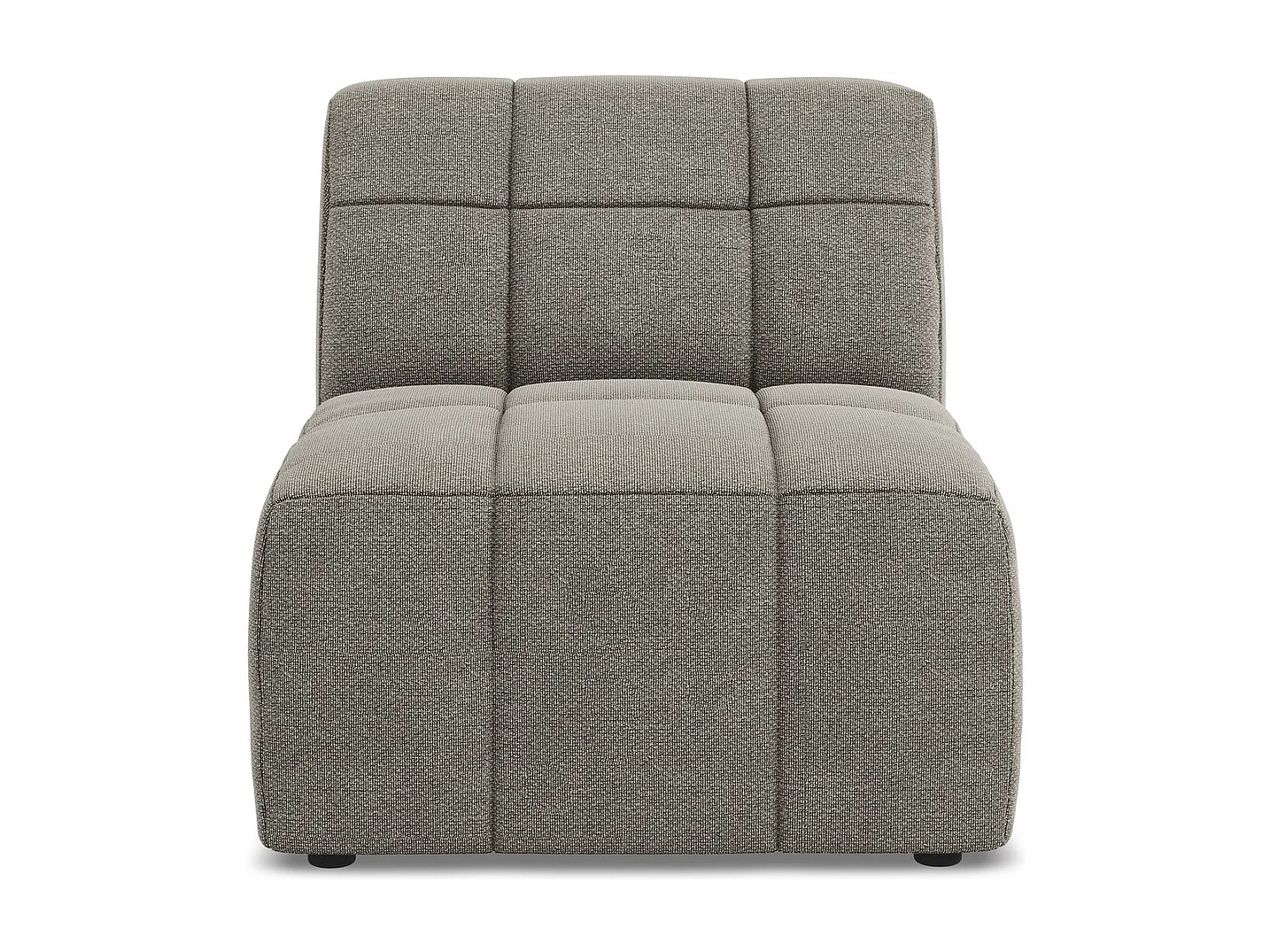 Fauteuil pour canapé modulable en tissu bouclette - gris - ALOHA