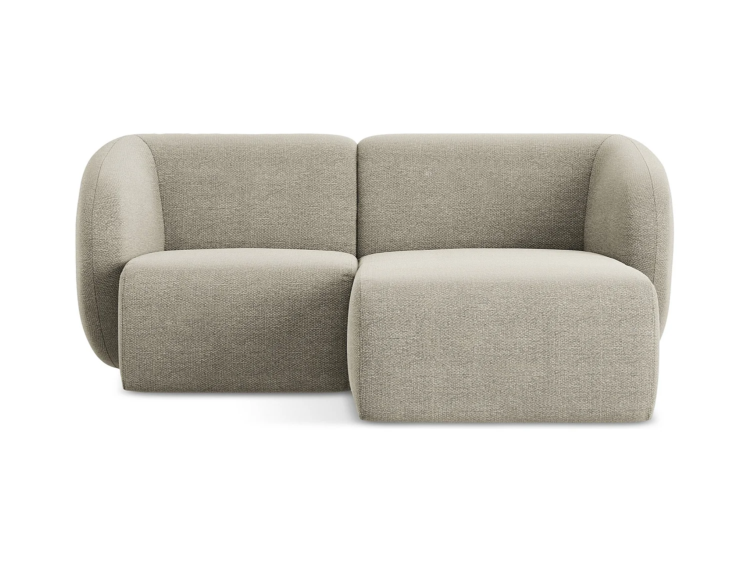 2,5-Sitzer Modulares Ecksofa - Ecke Rechts - Bouclé - Taupe - LANI