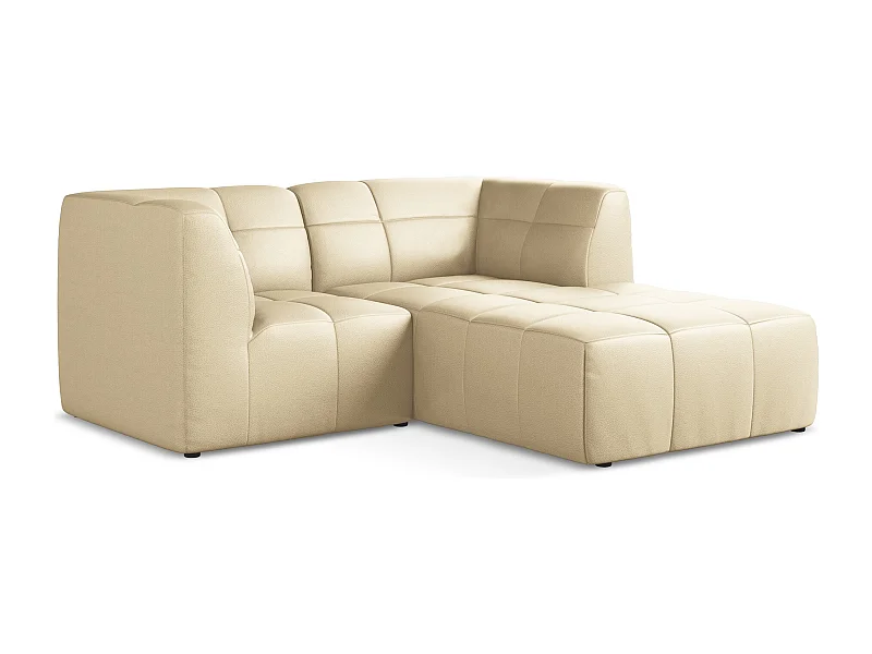 2,5-Sitzer Modulares Ecksofa - Ecke Rechts - Kunstleder - Beige - ALOHA