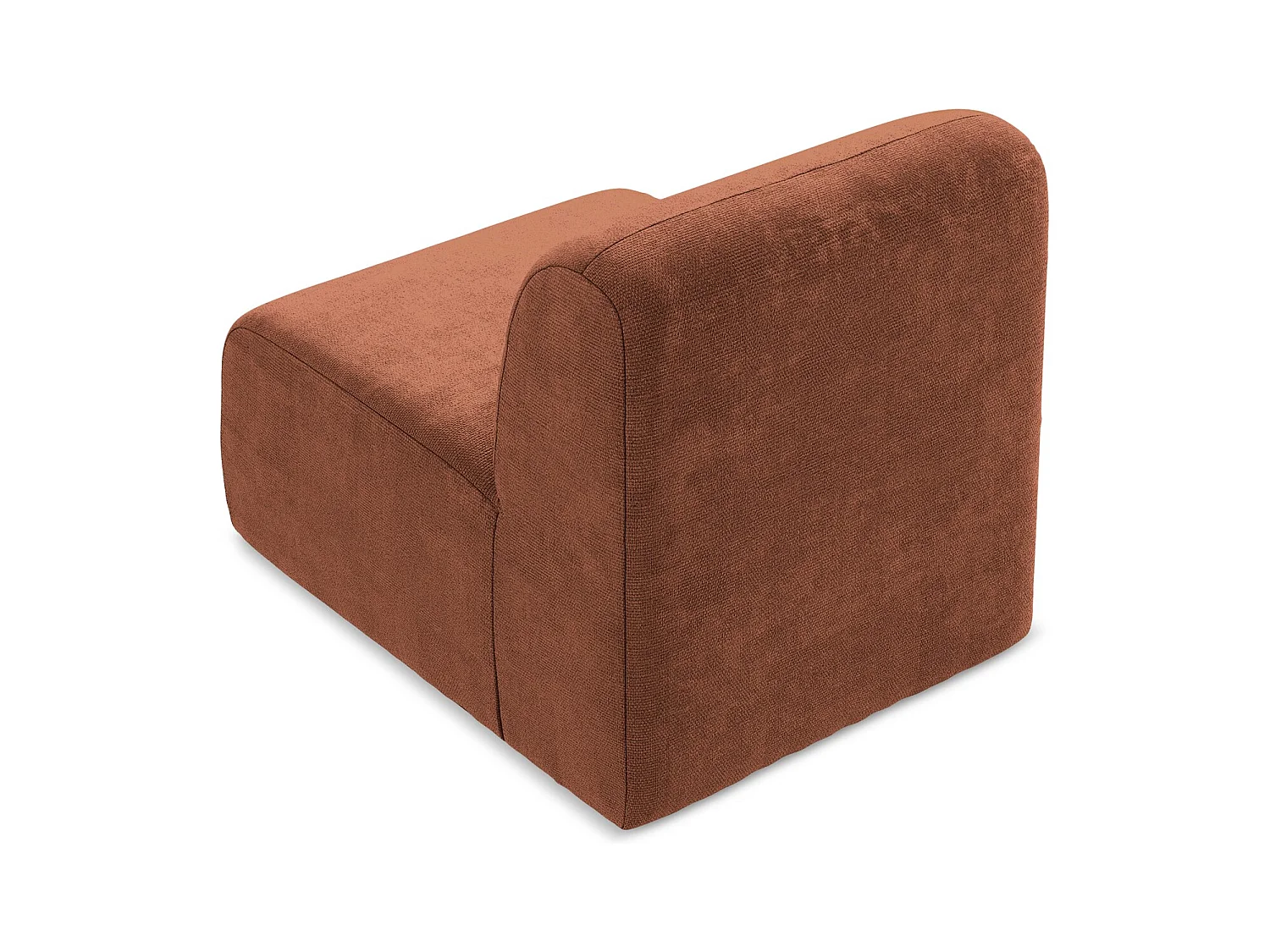 Bankmodule midden van terracotta chenille stof - LANI