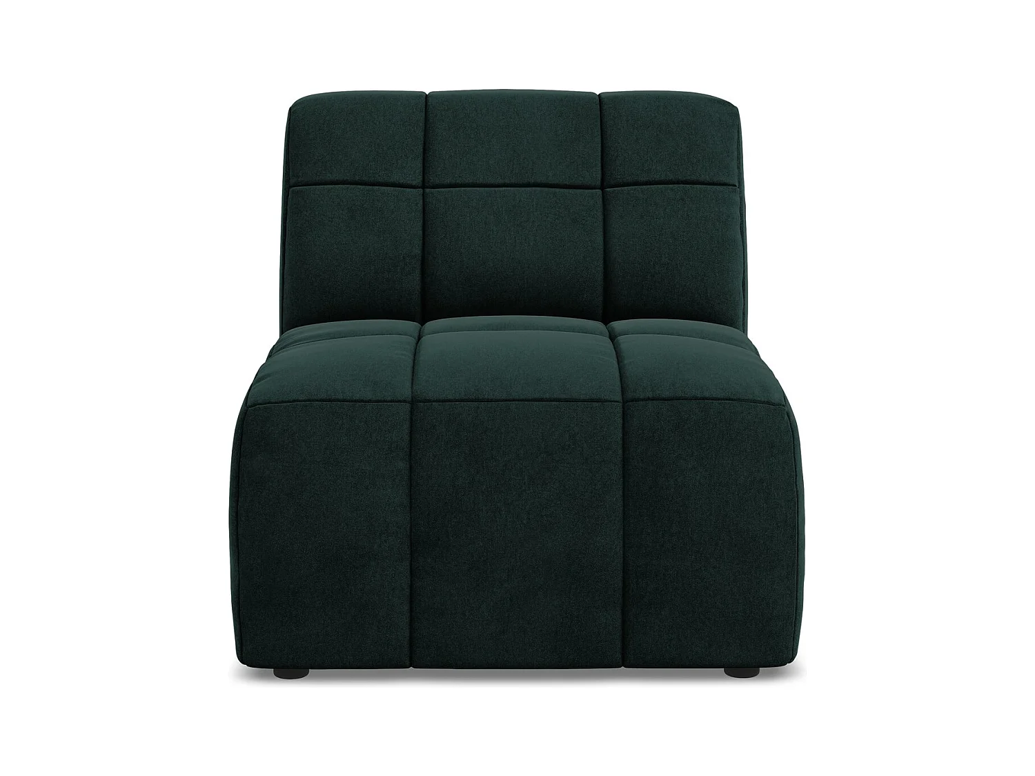 Fauteuil pour canapé modulable en velours - gris vert - ALOHA