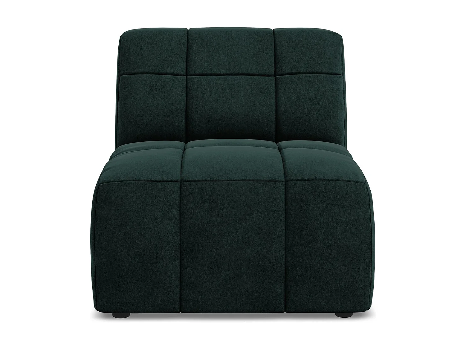 Fauteuil pour canapé modulable en velours - gris vert - ALOHA