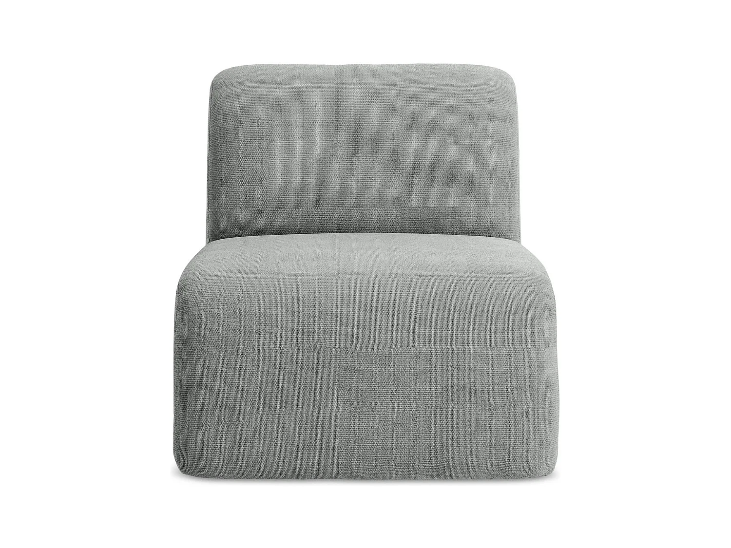 Bankmodule midden van grijs chenille stof - LANI