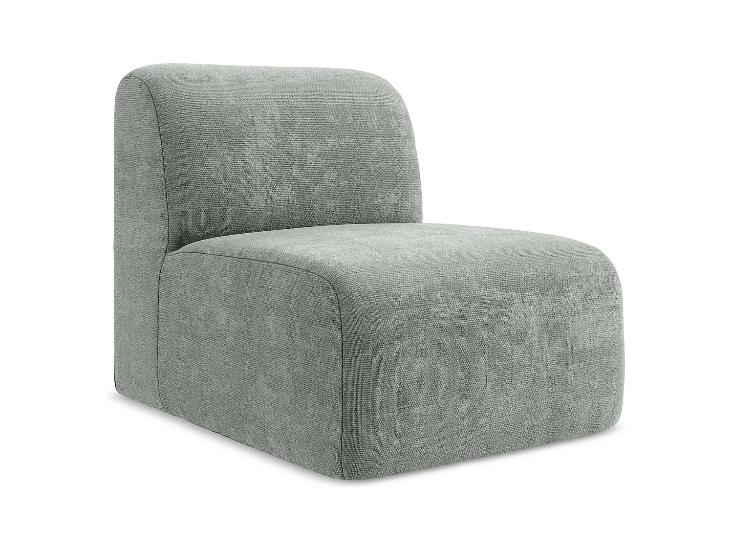 Fauteuil pour canapé modulable en tissu chenille - gris - LANI