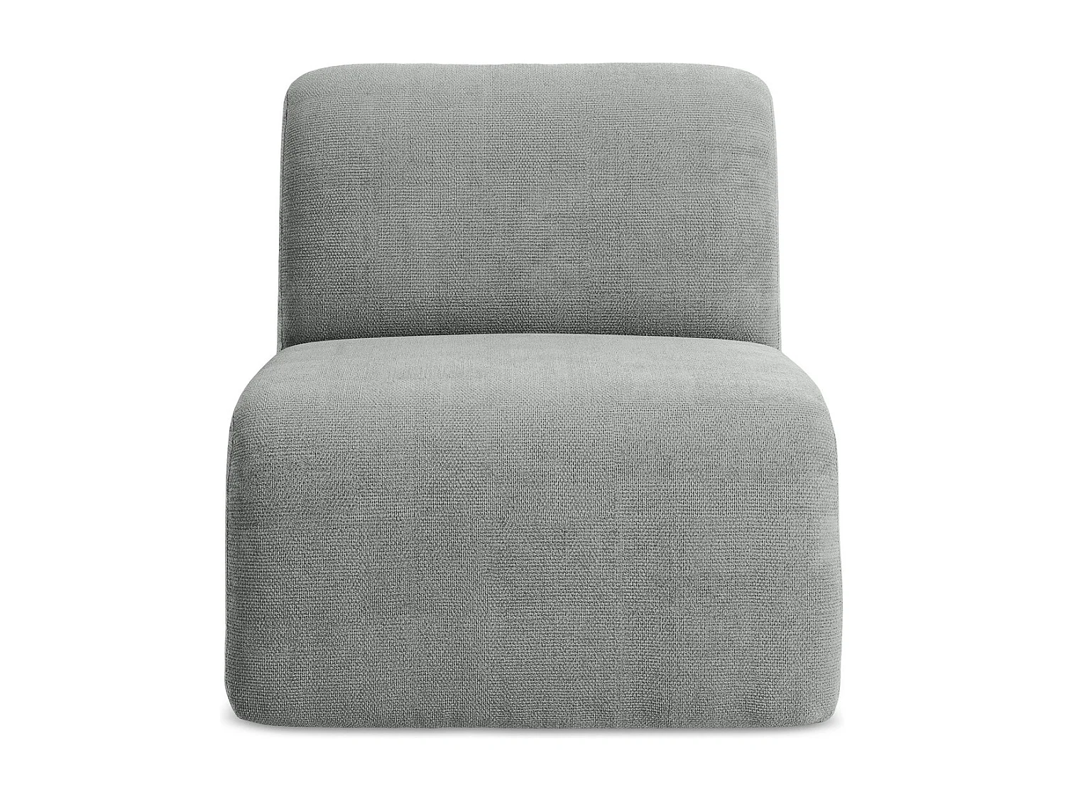 Fauteuil pour canapé modulable en tissu chenille - gris - LANI