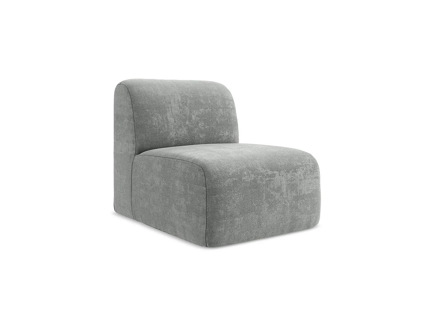Bankmodule midden van grijs chenille stof - CERVO
