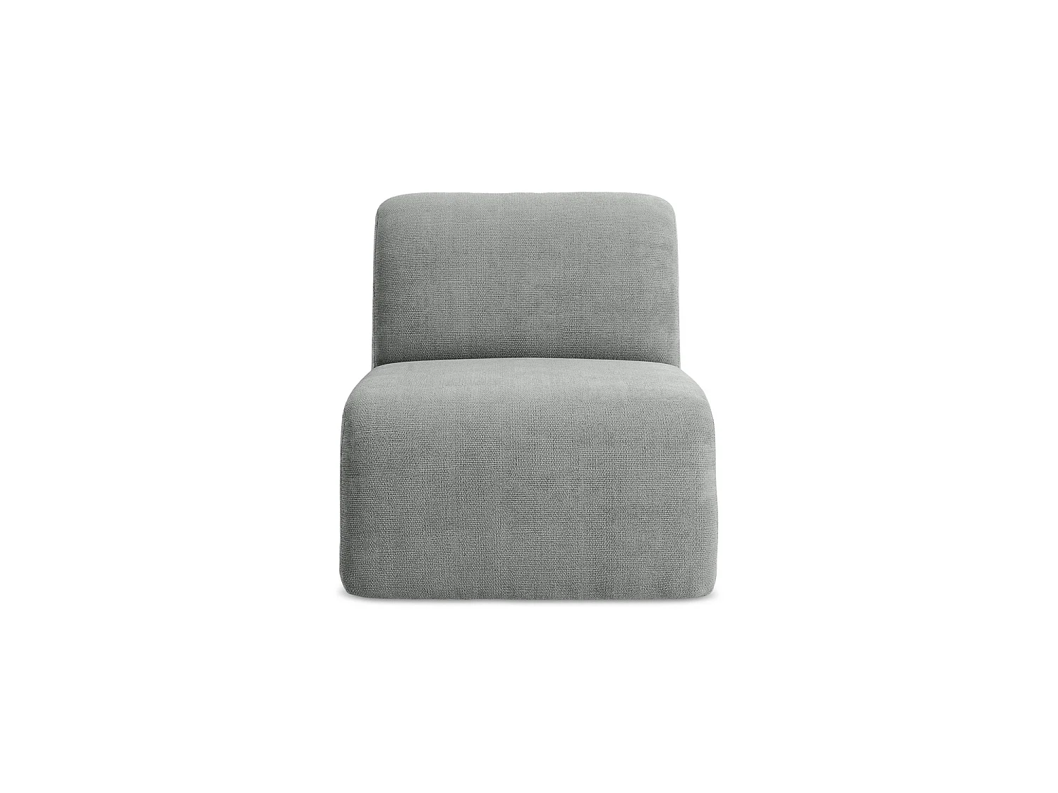 Bankmodule midden van grijs chenille stof - CERVO