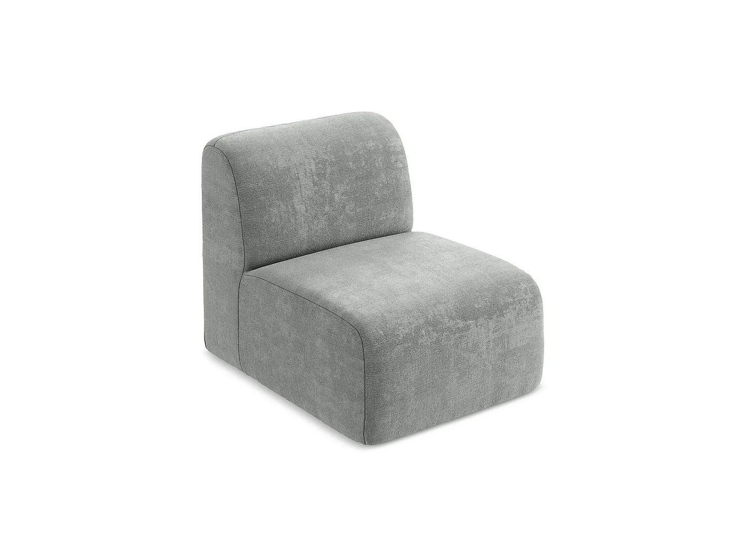 Bankmodule midden van grijs chenille stof - CERVO