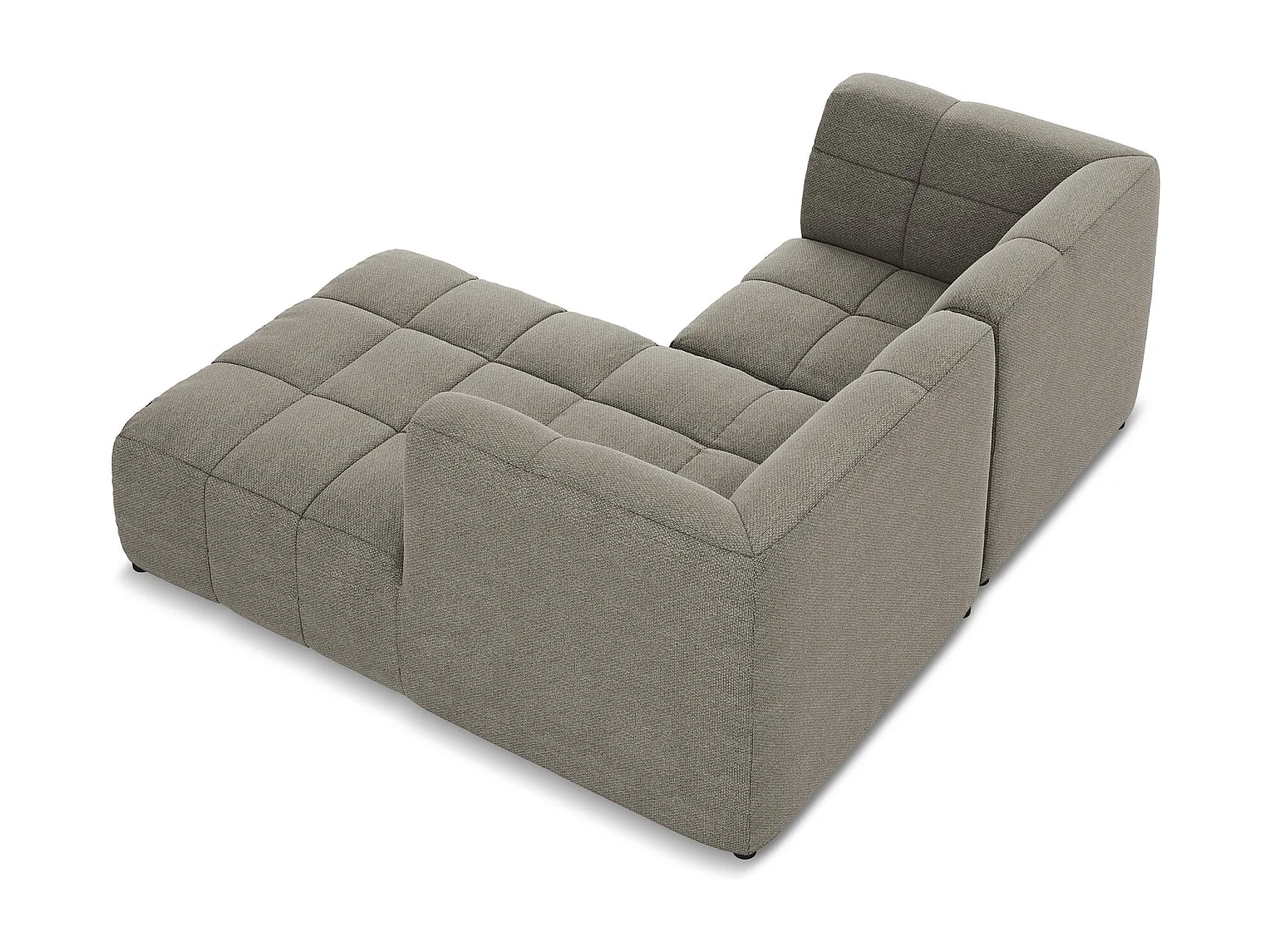 2,5-Sitzer Modulares Ecksofa - Ecke Rechts - Bouclé - Grau - ALOHA