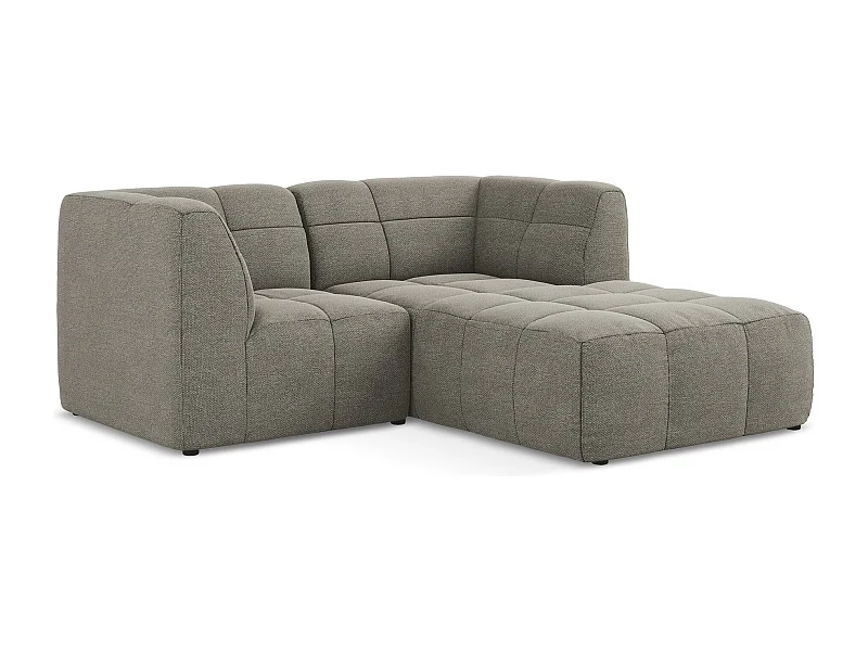 2,5-Sitzer Modulares Ecksofa - Ecke Rechts - Bouclé - Grau - ALOHA