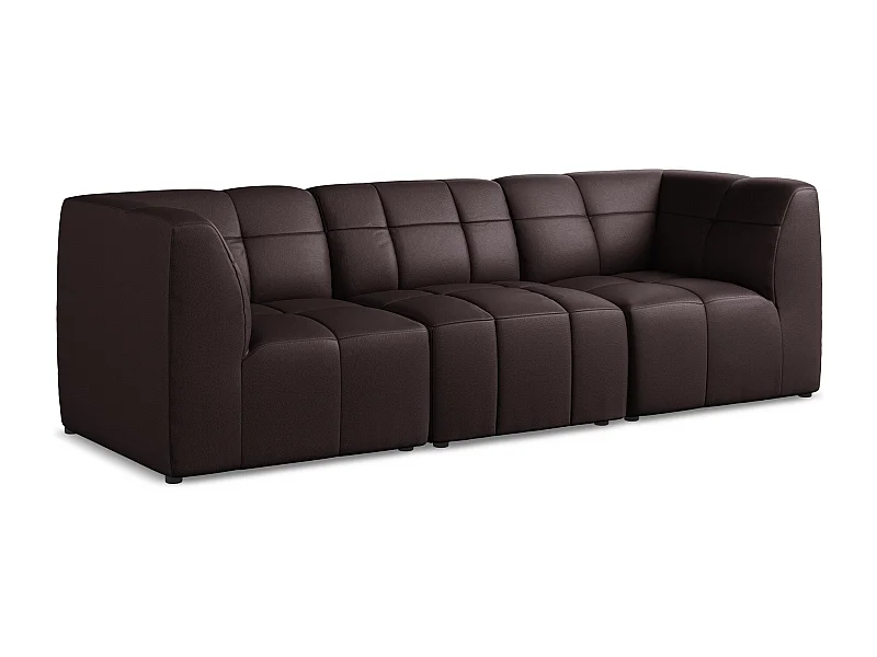 Modulares 3-Sitzer Sofa - - Kunstleder - Pflaume - ALOHA