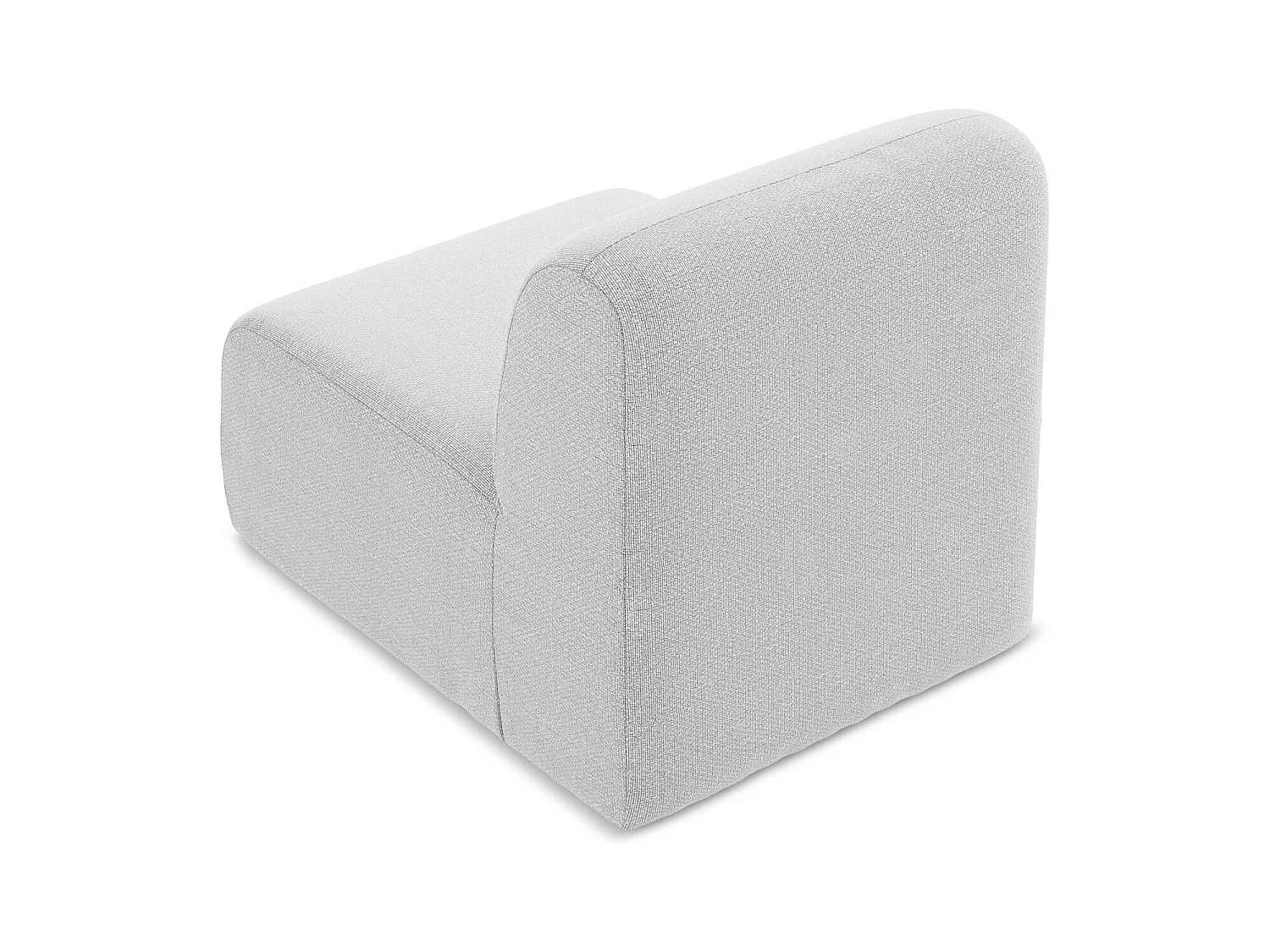 Bankmodule midden van zilver bouclé - LANI