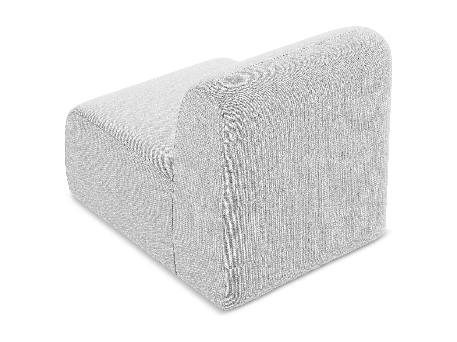 Fauteuil pour canapé modulable en tissu bouclette - argent - LANI