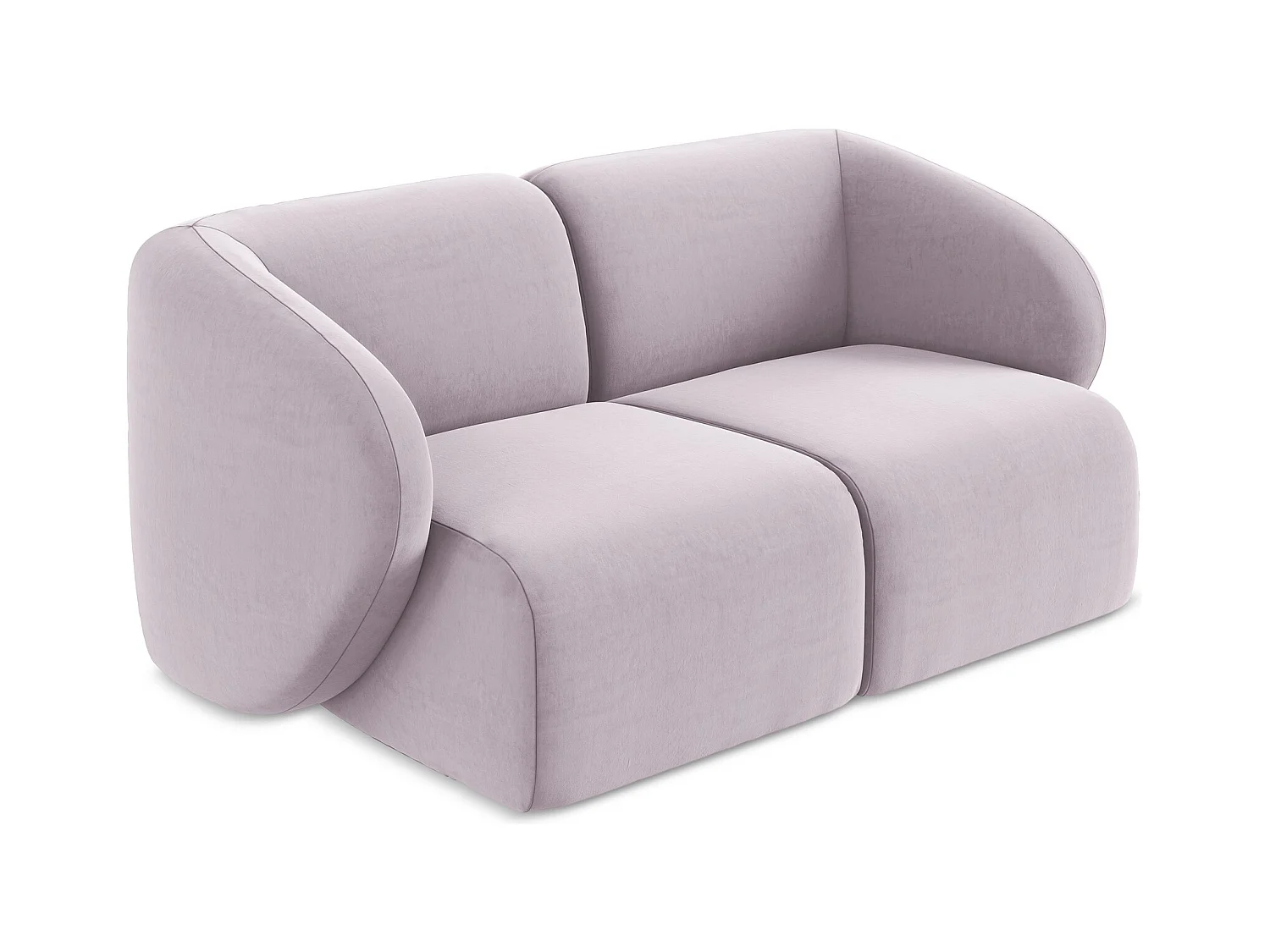 2-Sitzer Sofa - - Samt - Lavendel - LANI