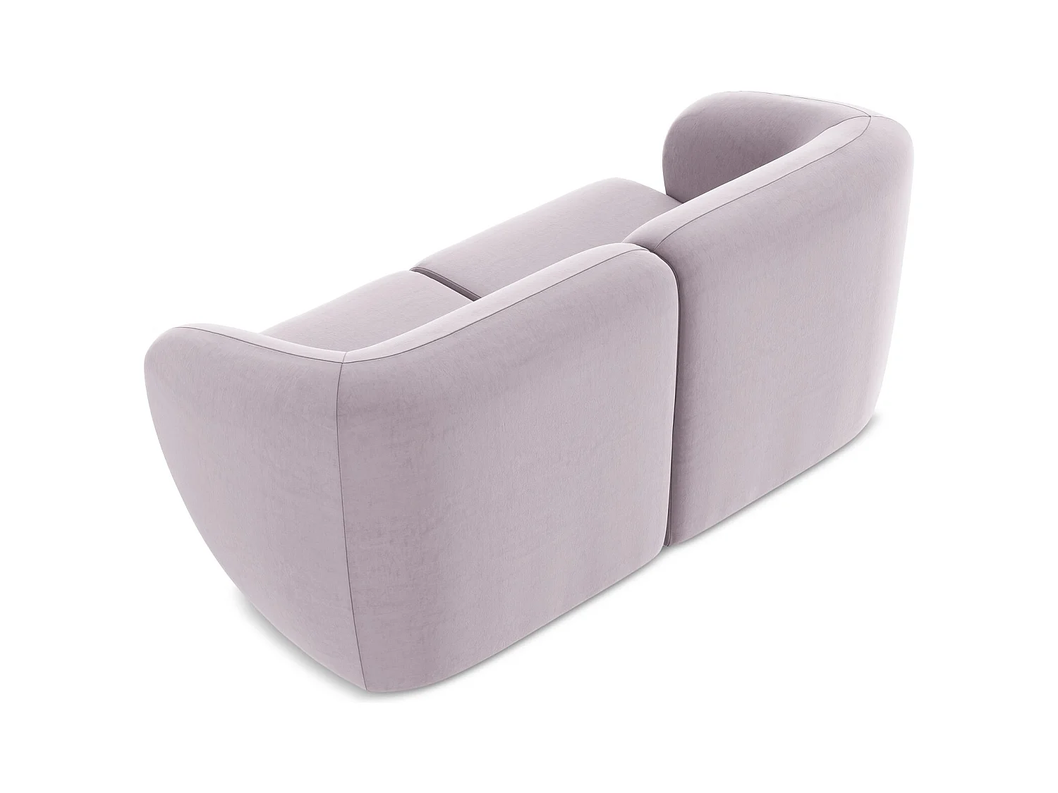 2-Sitzer Sofa - - Samt - Lavendel - LANI