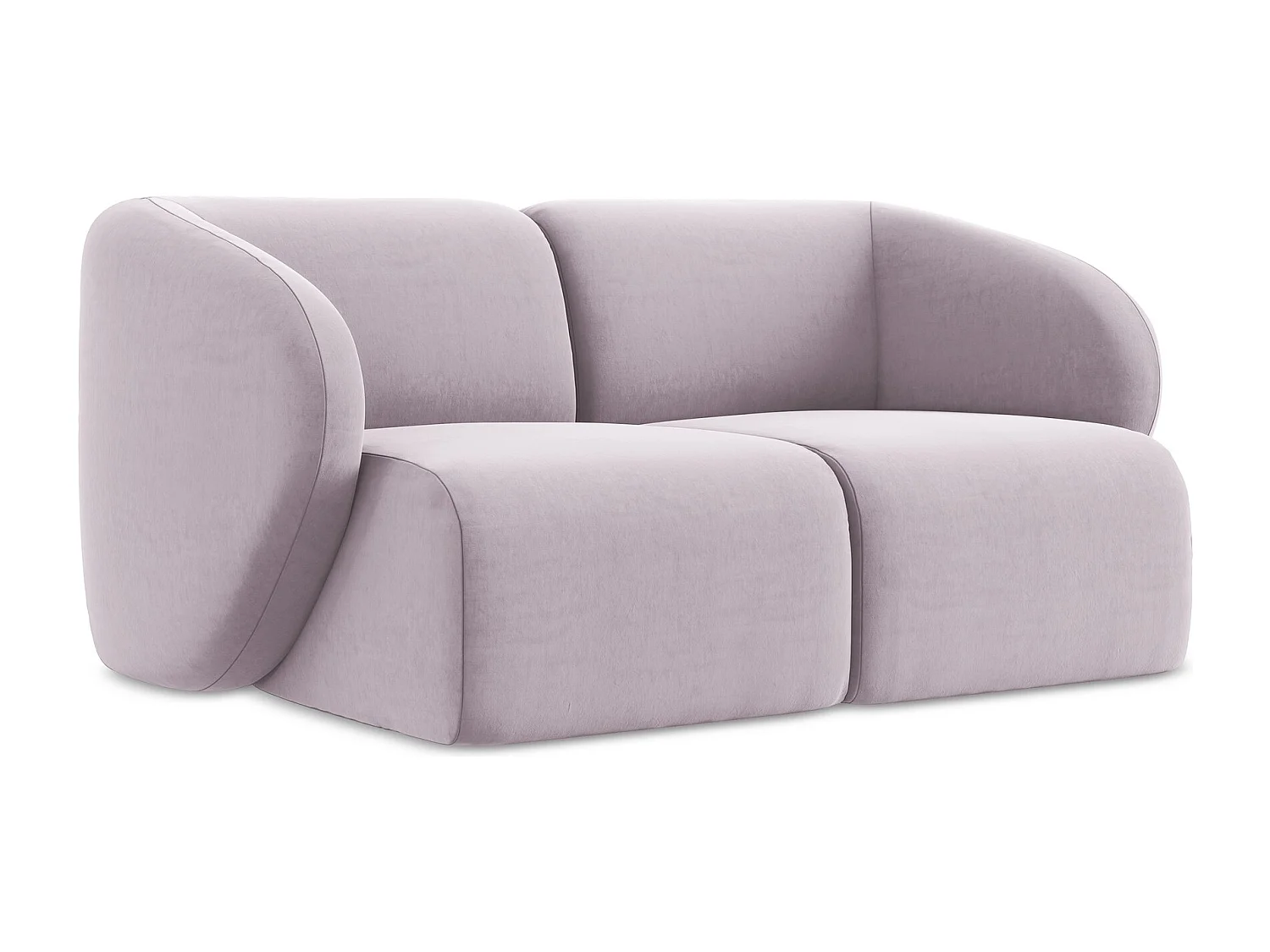 2-Sitzer Sofa - - Samt - Lavendel - LANI