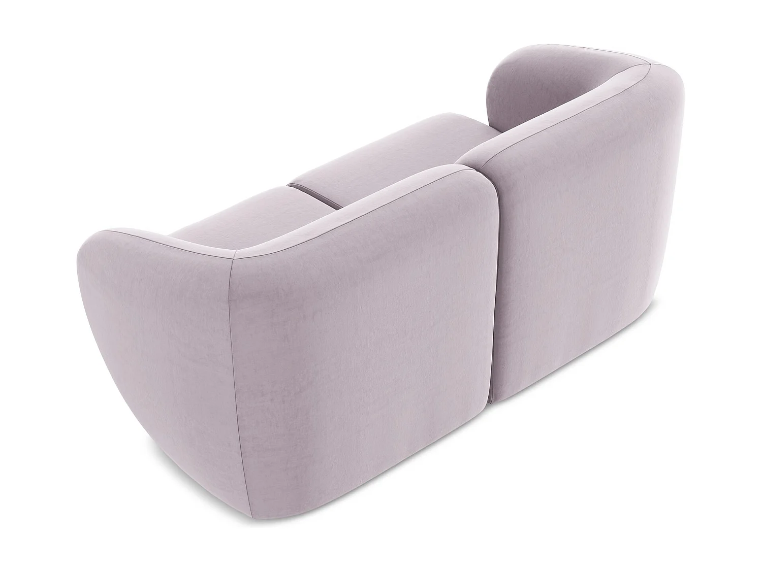 2-Sitzer Sofa - - Samt - Lavendel - LANI