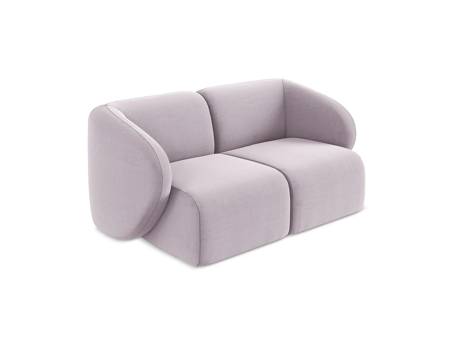 2-Sitzer Sofa - - Samt - Lavendel - CERVO