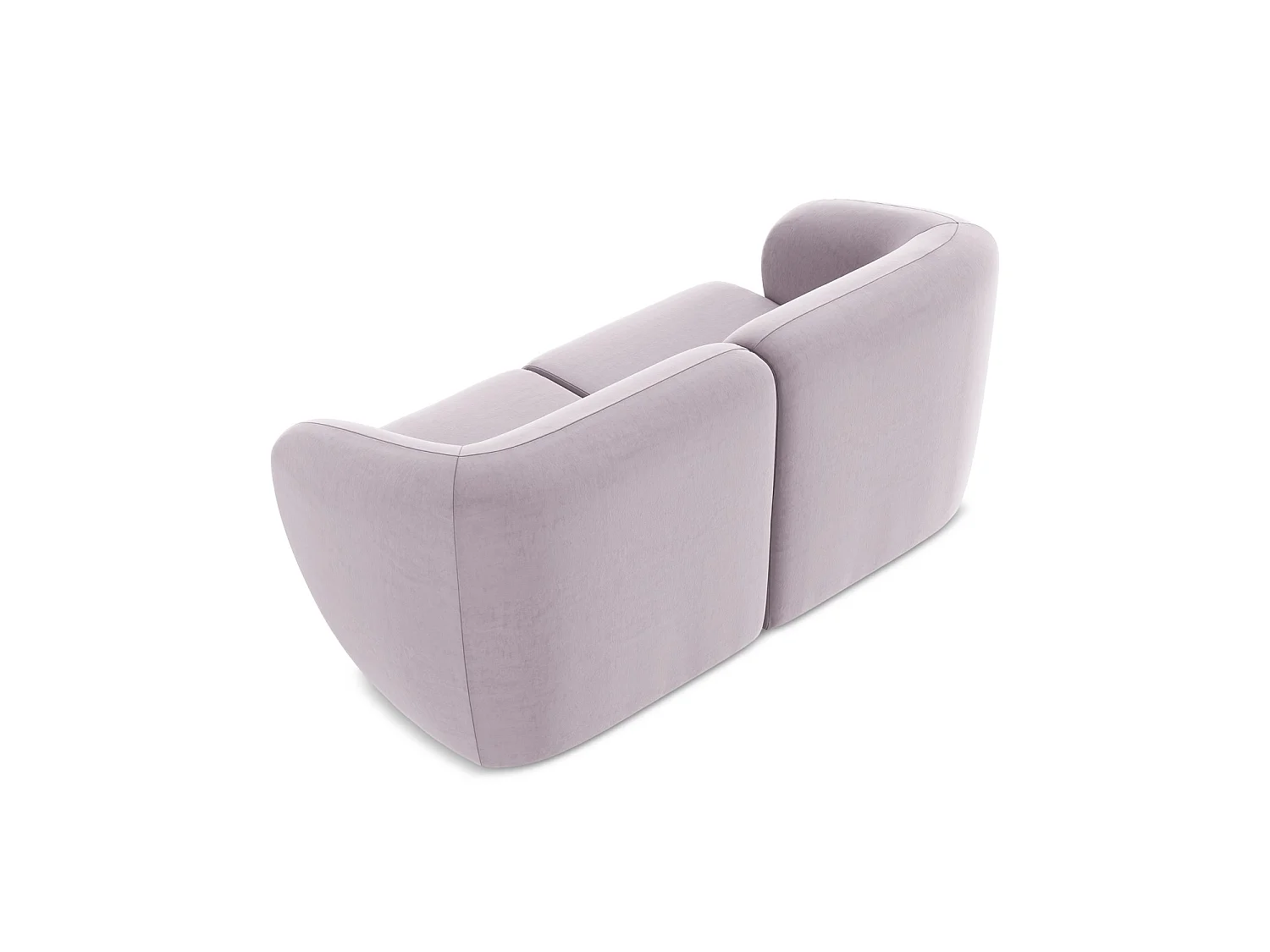 2-Sitzer Sofa - - Samt - Lavendel - CERVO