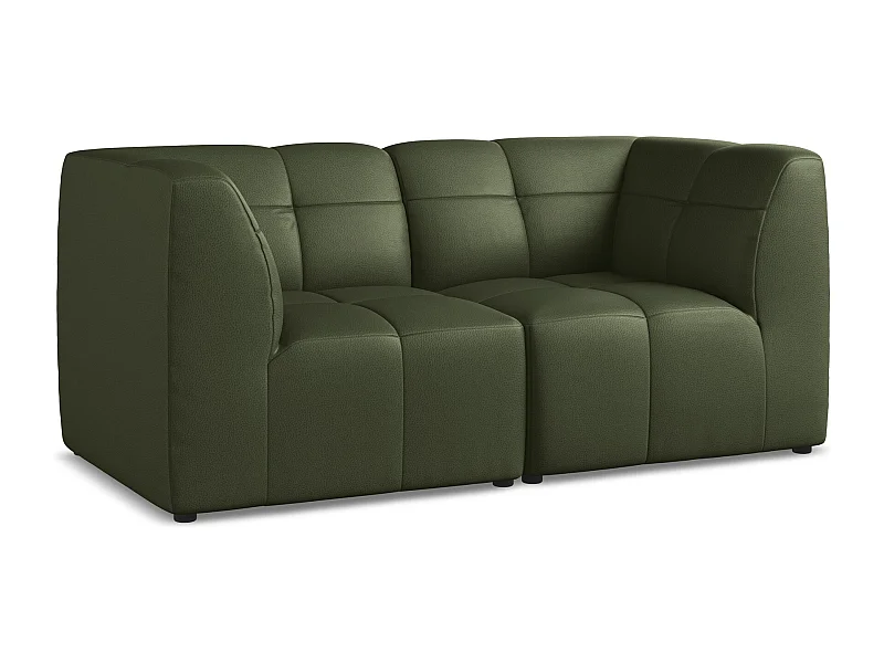 Tweezits modulaire bank van groente kunstleer - ALOHA