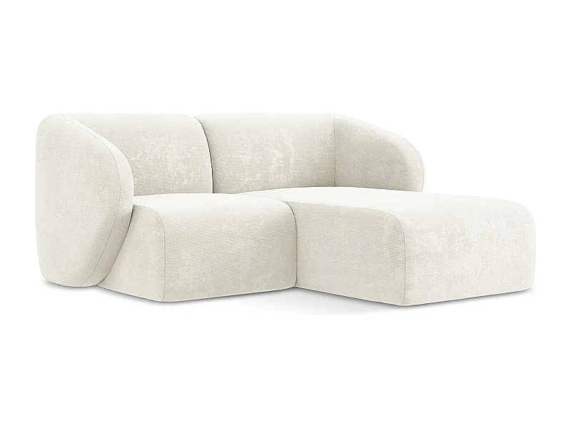 2,5-Sitzer Modulares Ecksofa - Ecke Rechts - Chenille - Weiß - LANI