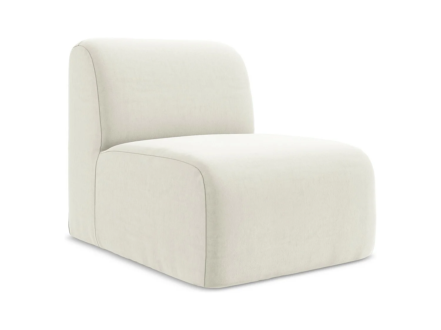 Modular - Mittelsofa - Samt - Hell beige - LANI