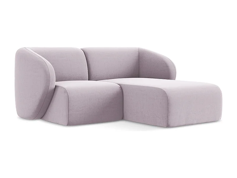 2,5-Sitzer Modulares Ecksofa - Ecke Rechts - Samt - Lavendel - LANI