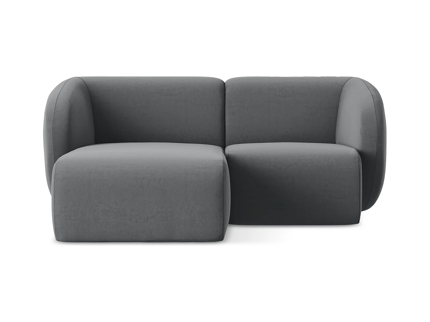 Modulaire hoekbank links van staal velours - LANI