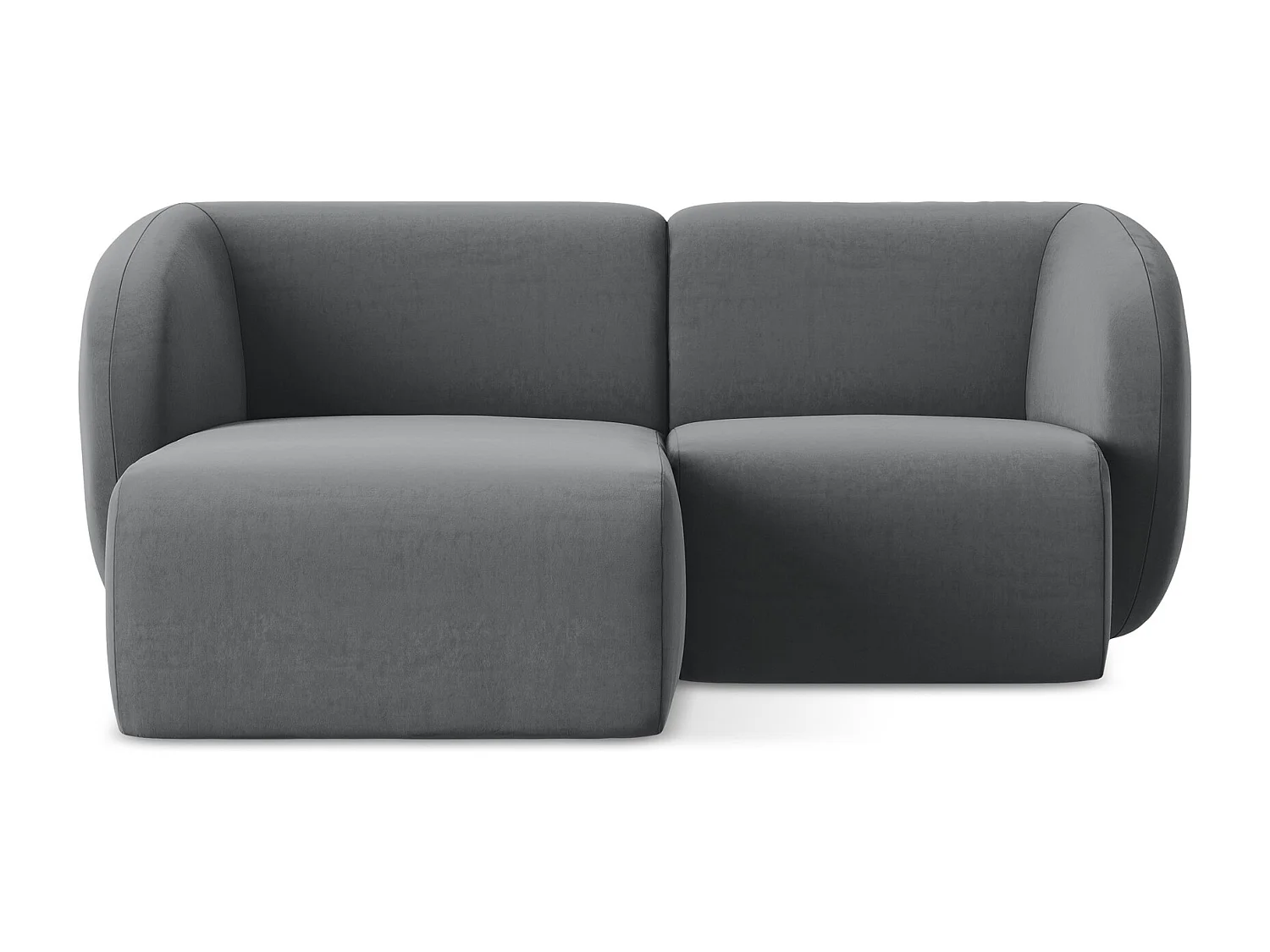 Modulaire hoekbank links van staal velours - LANI