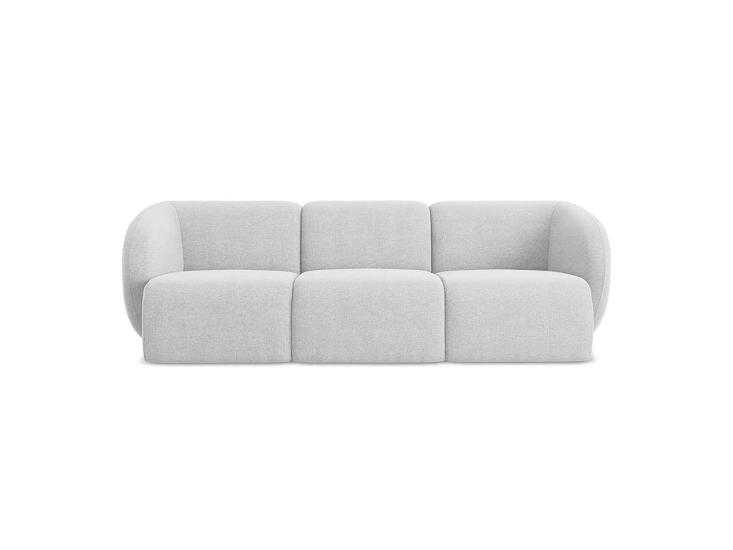 Modulares 3-Sitzer Sofa - - Bouclé - Silber - CERVO