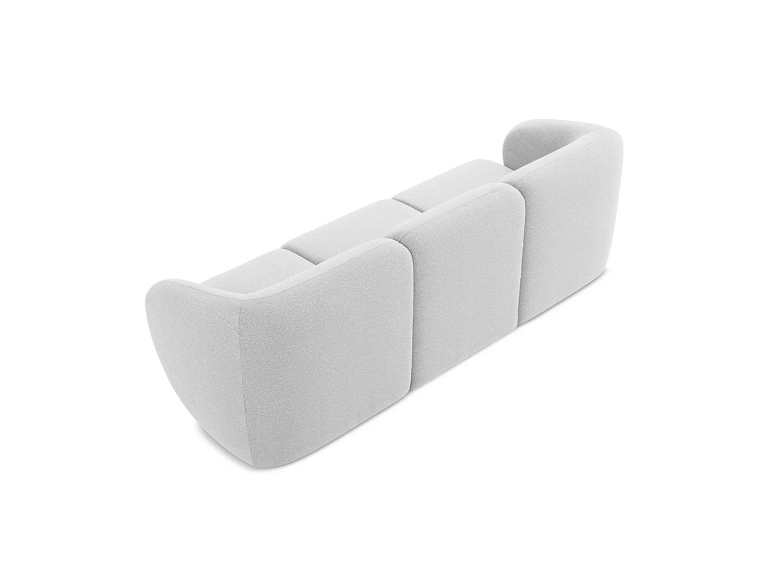 Modulares 3-Sitzer Sofa - - Bouclé - Silber - CERVO