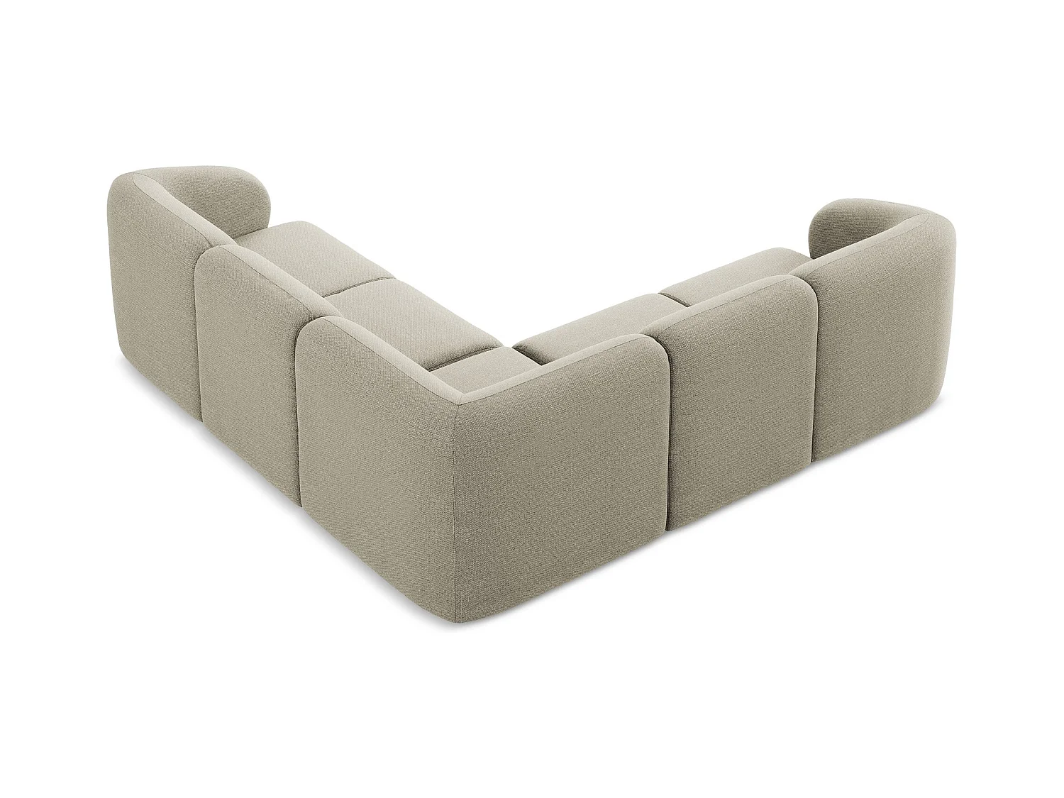 Modulares Ecksofa - - Bouclé - Taupe - LANI
