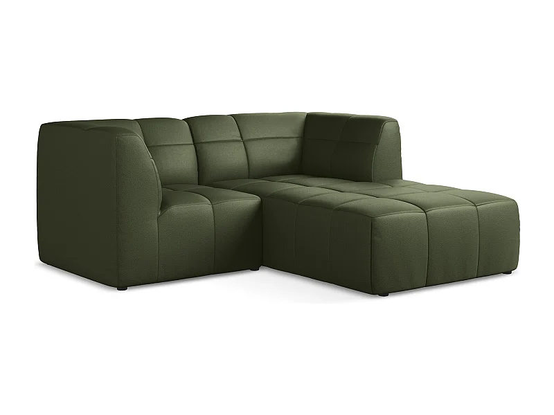 2,5-Sitzer Modulares Ecksofa - Ecke Rechts - Kunstleder - Grün - ALOHA