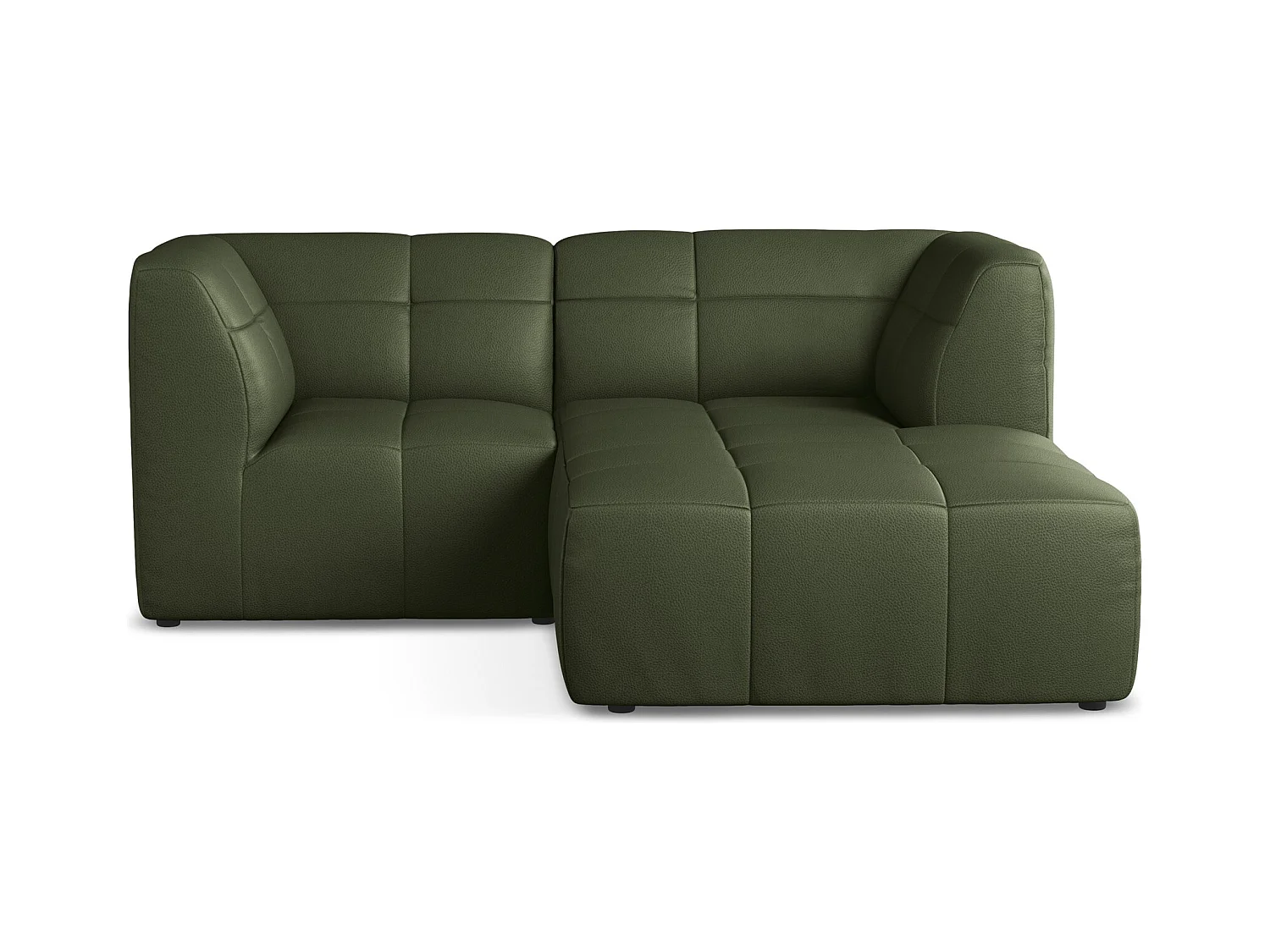 Modulaire hoekbank rechts van groente kunstleer - ALOHA