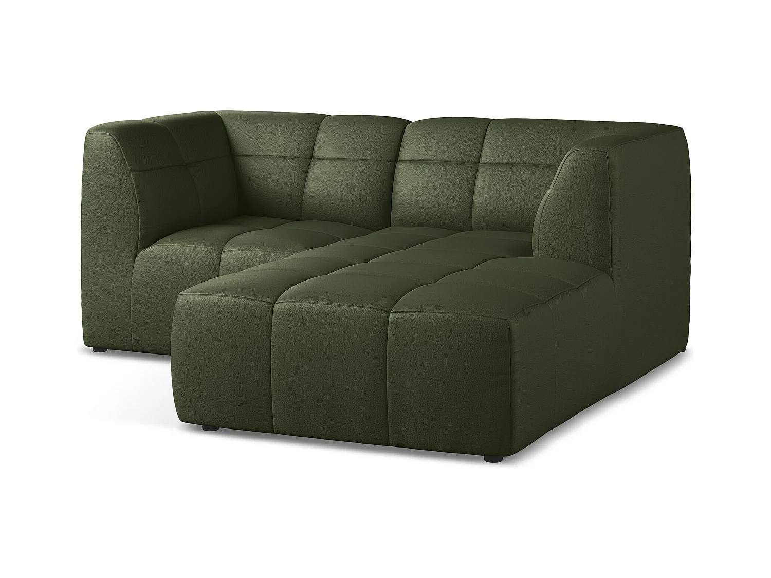 Modulaire hoekbank rechts van groente kunstleer - ALOHA