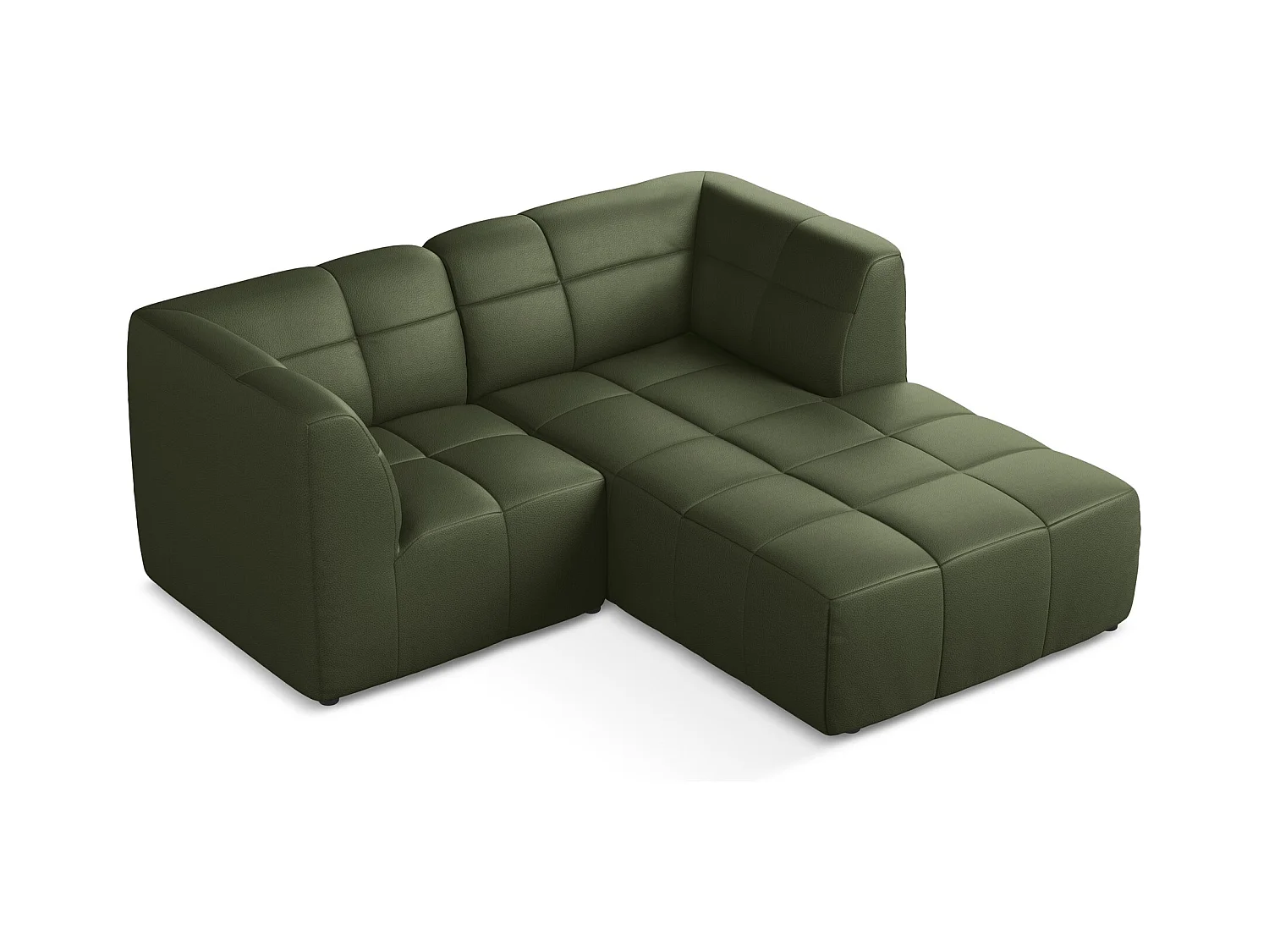 Modulaire hoekbank rechts van groente kunstleer - ALOHA