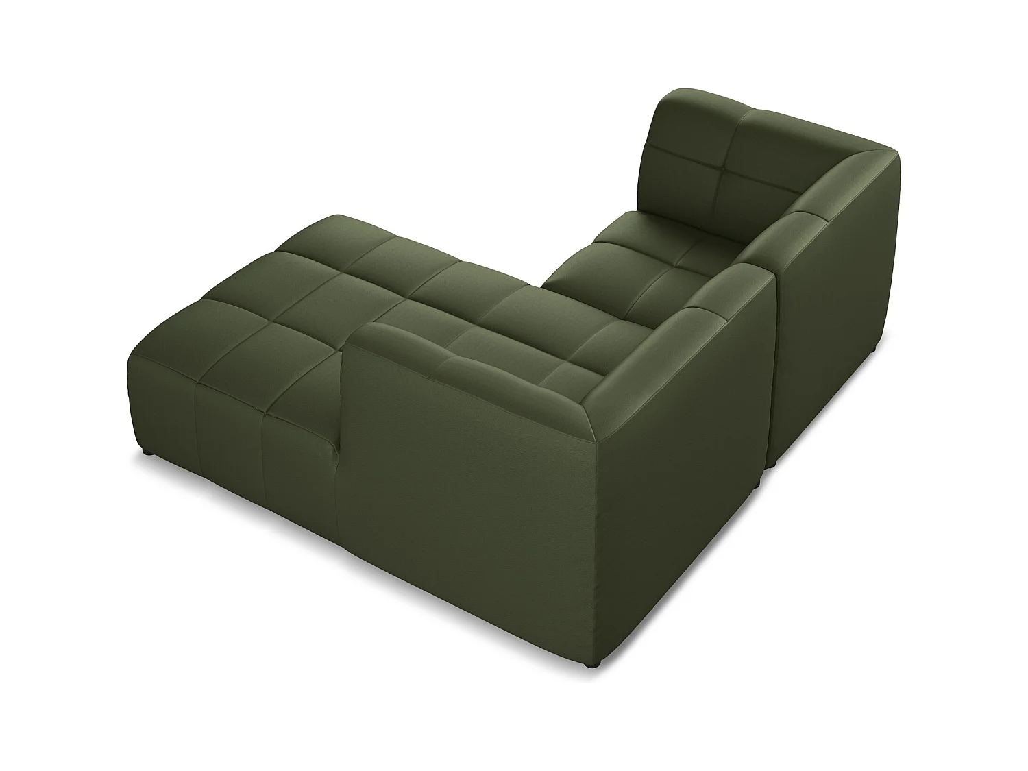 Modulaire hoekbank rechts van groente kunstleer - ALOHA