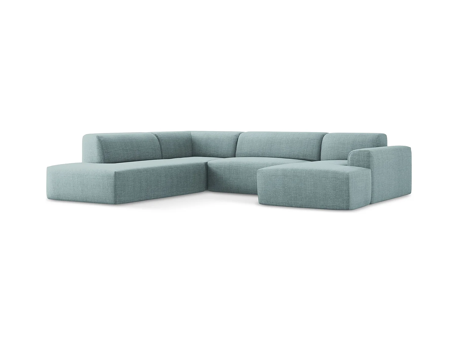 Große Wohnlandschaft Links - - Strukturstoff - Jeans - KELI